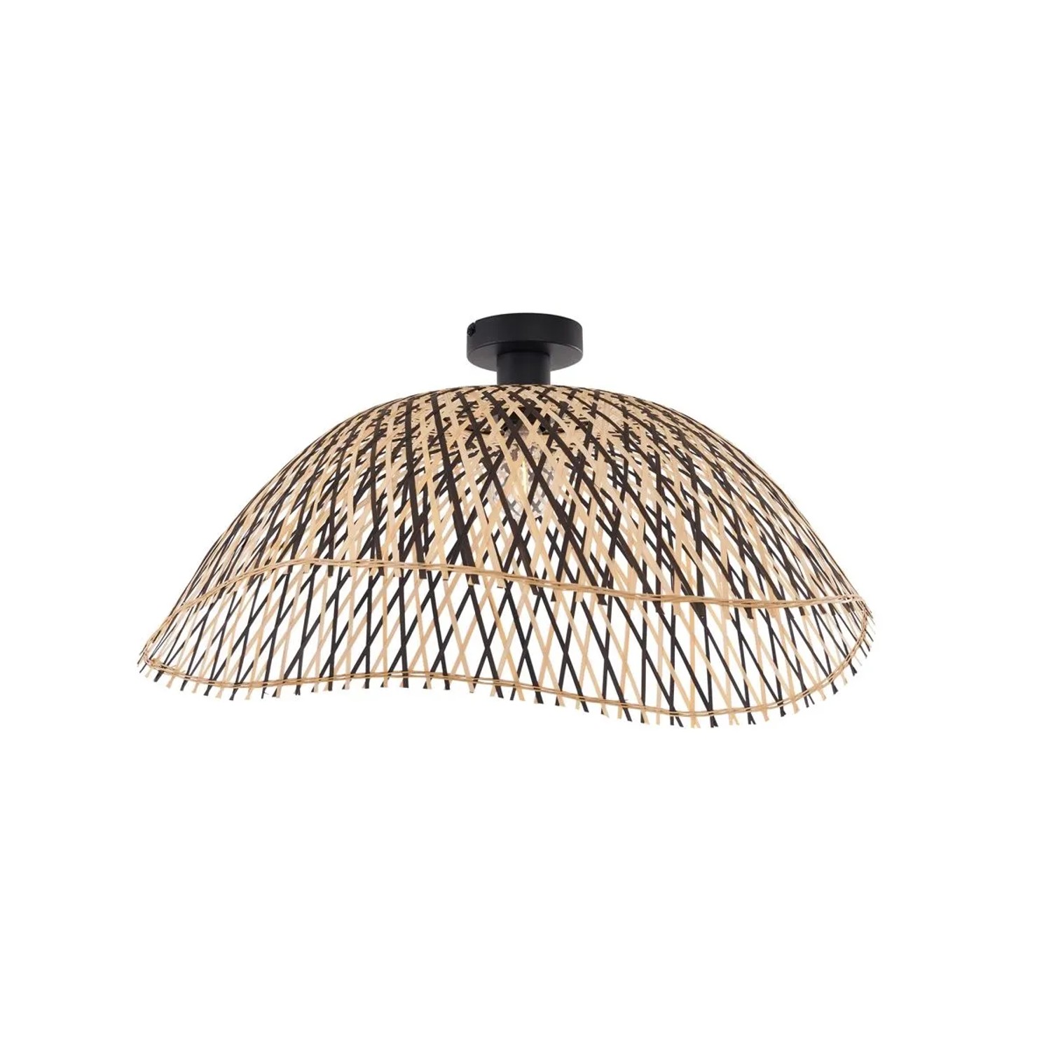 QAZQA Art-Deco-Deckenleuchte Schwarz Bambus 60 cm Alka