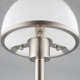 Lindby Jolie Design-Tischlampe aus Metall mit weißem, halbkugelförmigem Schirm. Modern für Schlafzimmer.