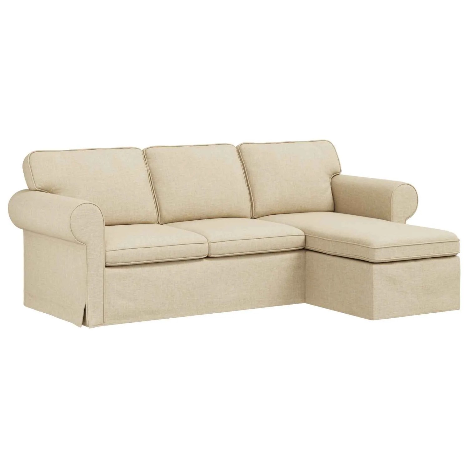 vidaXL Sofa Creme 215 x 138 x 80 cm Stoff 42024339