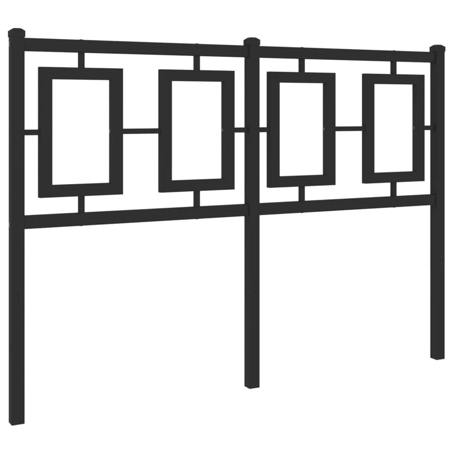 vidaXL Ersatz-Kopfteil Metall Schwarz 120 cm 374272