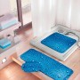 Kleine Wolke Wanneneinlage Bubble, marineblau, 36x92cm, mit Wassertropfen-Design für Badewanne und Boden.