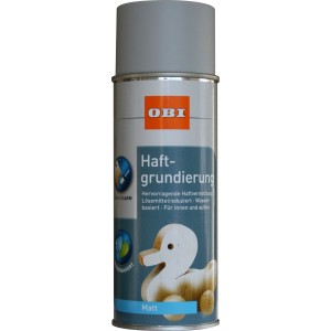 OBI Haftgrundierung Spray Grau matt, 400ml Dose für Holz, Metall, Stein u.a.