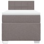 Boxspringbett Taupe 90x200 cm mit Matratze und Kopfteil. Stoffbezug, moderne Optik.