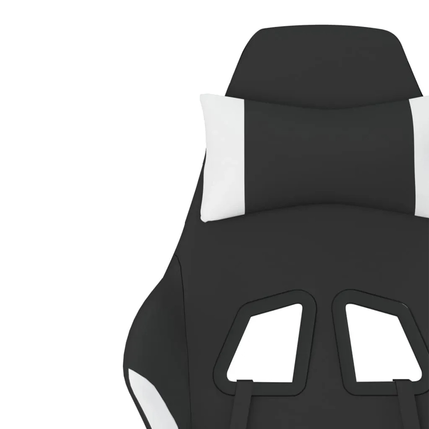 vidaXL Gaming-Stuhl mit Massagefunktion Schwarz und Weiß Stoff 345498_11