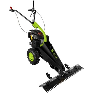 Zipper Balkenmäher ZI-BM870ECO: Benzin-Rasenmäher für hohes Gras und unwegsames Gelände.
