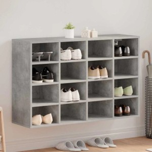 vidaXL Schuhschrank mit Regal Betongrau 103 x 30 x 67 cm Holzwerkstoff 808733