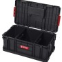 Offener, schwarzer PROREGAL QBRICK Werkzeugkasten Two Toolbox mit 2 Trennstegen.