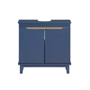 SoBuy Waschbeckenunterschrank BZR113-B, blau, mit 2 Türen, 60 cm breit.