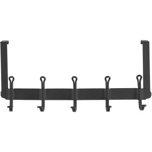 Schwarze Wenko Türgarderobe Nostalgie mit 5 Haken zum Einhängen an der Tür.