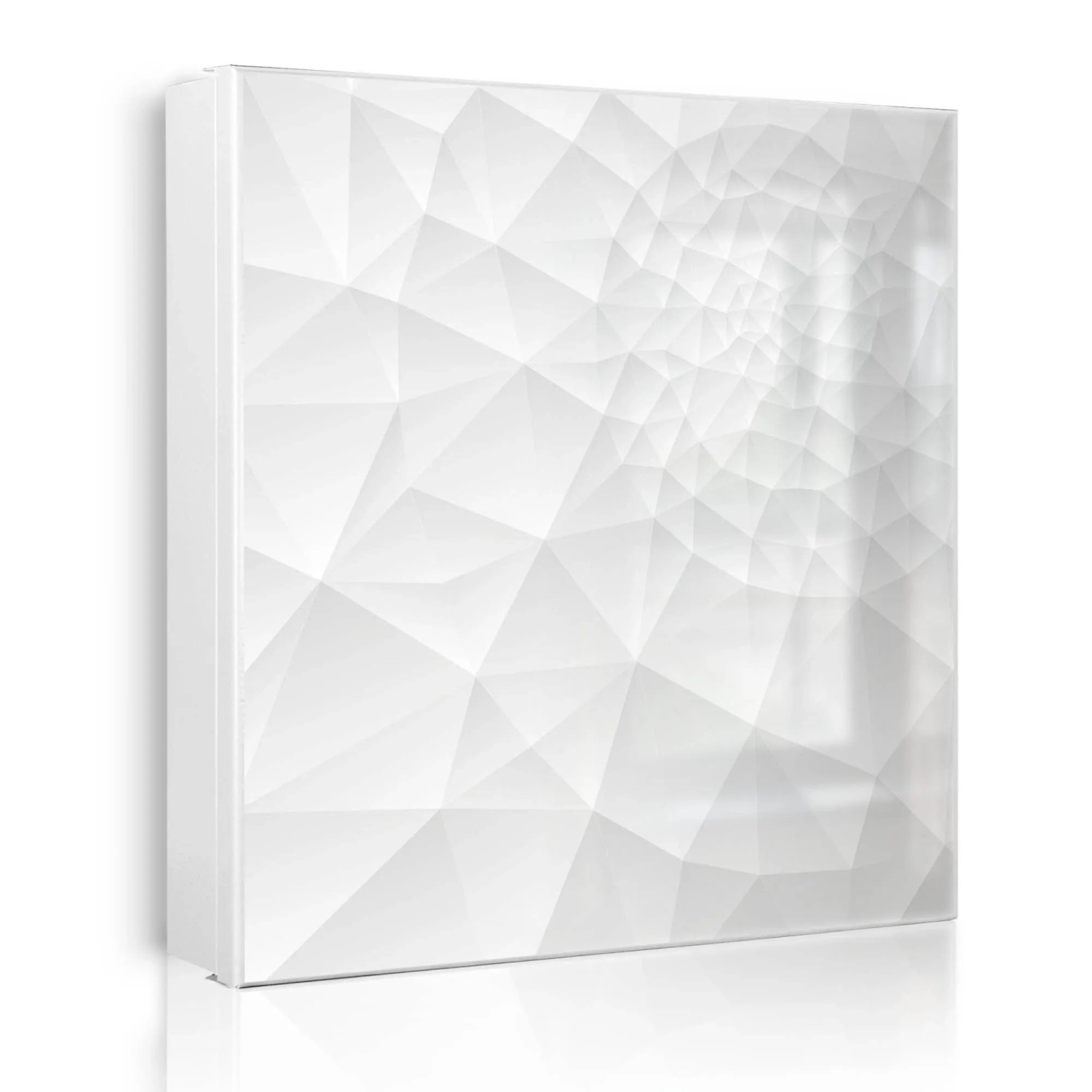 Banjado Großer Schlüsselkasten Metall 30x30cm Weiß Scharnier Links 50 Haken Beschreibbar Magnetisch Motiv Nautilus