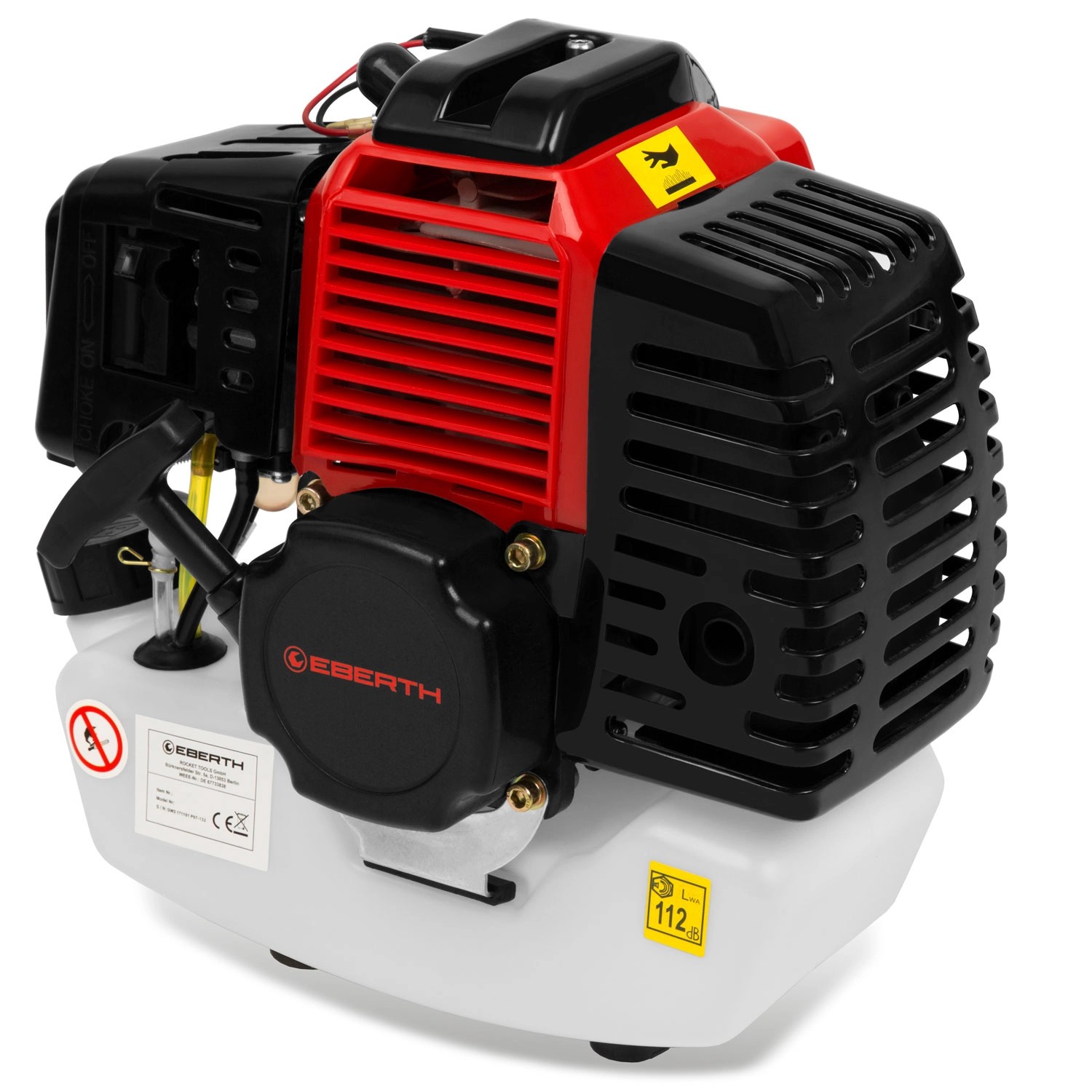 EBERTH Motorsense 2in1 Benzinmotor, Detailaufnahme des Motors.
