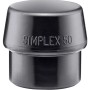 Halder Simplex Ersatzeinsatz Gummikomposition Schwarz 50mm