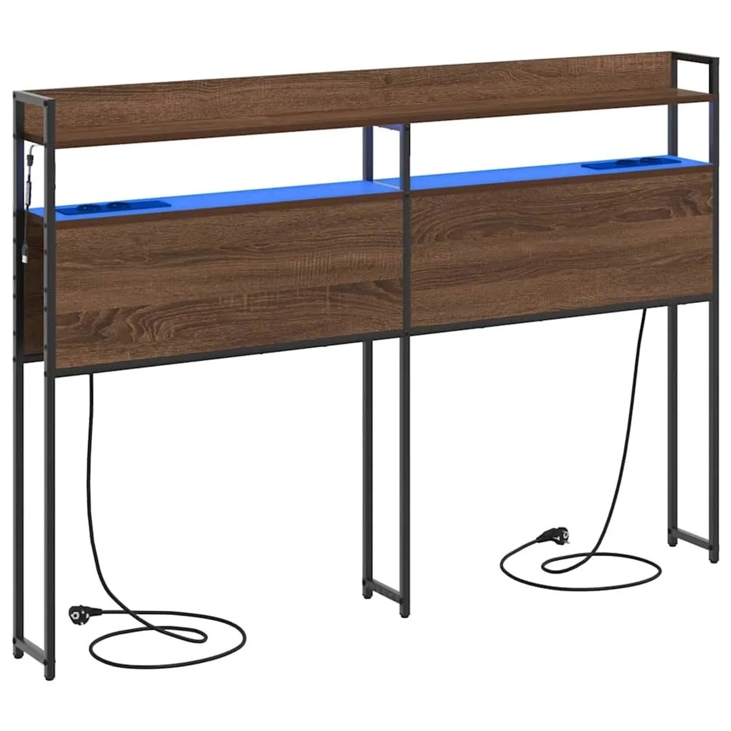 vidaXL Aufbewahrungskopfteil Braun Eichen-Optik 140,5 x 15 x 98 cm 859699