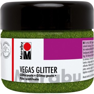 Marabu Glitterpaste Vegas Glitter in Grün, 225ml Dose für Wand-Akzente.