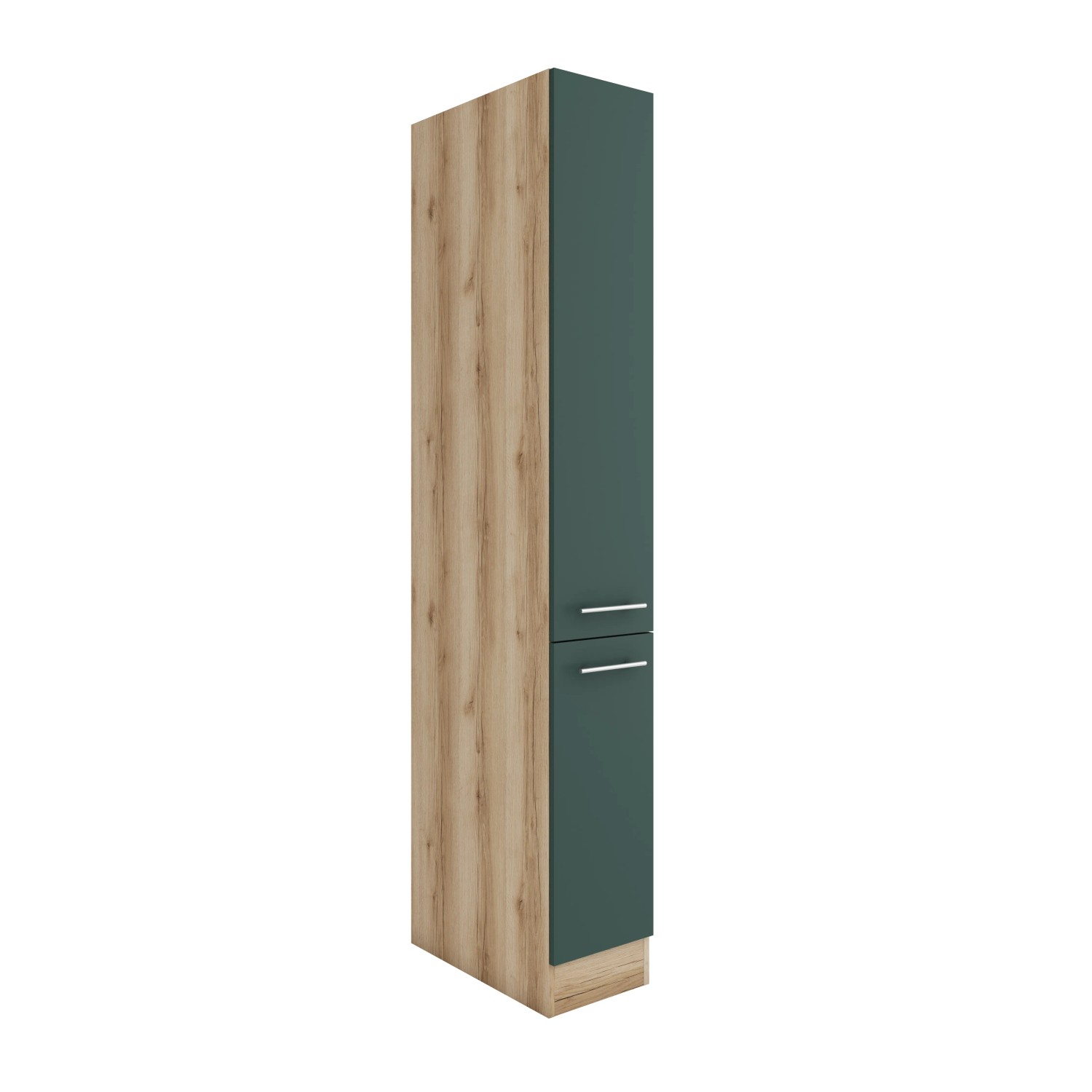 OPTIFIT Savona405 Apothekerschrank, 30 cm, Steingrün/Wildeiche Dekor, mit zwei Auszügen.