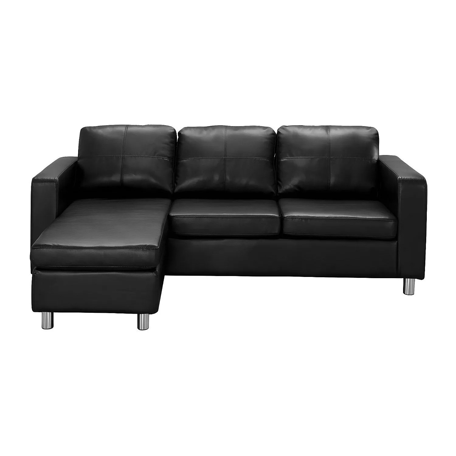 Vente-unique Sofa Ohne Schlafmöglichkeit Ackley Schwarz 196 cm