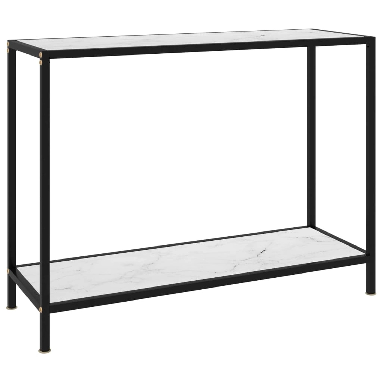 vidaXL Konsolentisch Weiß 100x35x75 cm Hartglas 322837