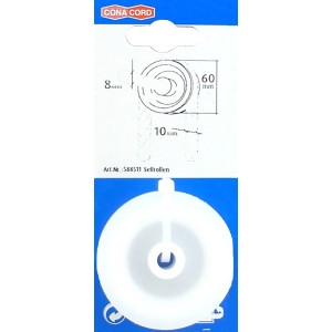 Weiße Conacord Seilrolle aus Polyamid, Ø 60 mm, für Mehrzweckseile. Robust und vielseitig einsetzbar.