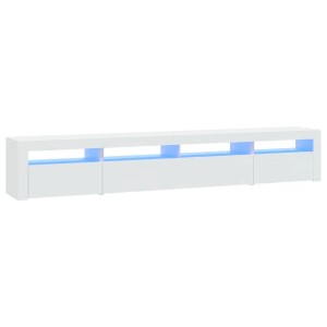 vidaXL TV-Schrank mit LED-Leuchten Weiß 240x35x40 cm 3152722