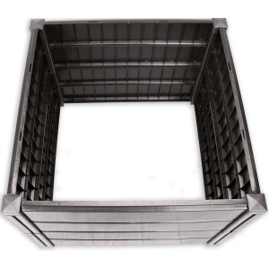 KHW Hochbeet Demeter Größe M aus Kunststoff, anthrazit, 61x82x82cm.