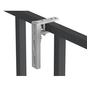 Solar Halterung zur Montage am Handlauf eines Balkons für Balkonkraftwerke.