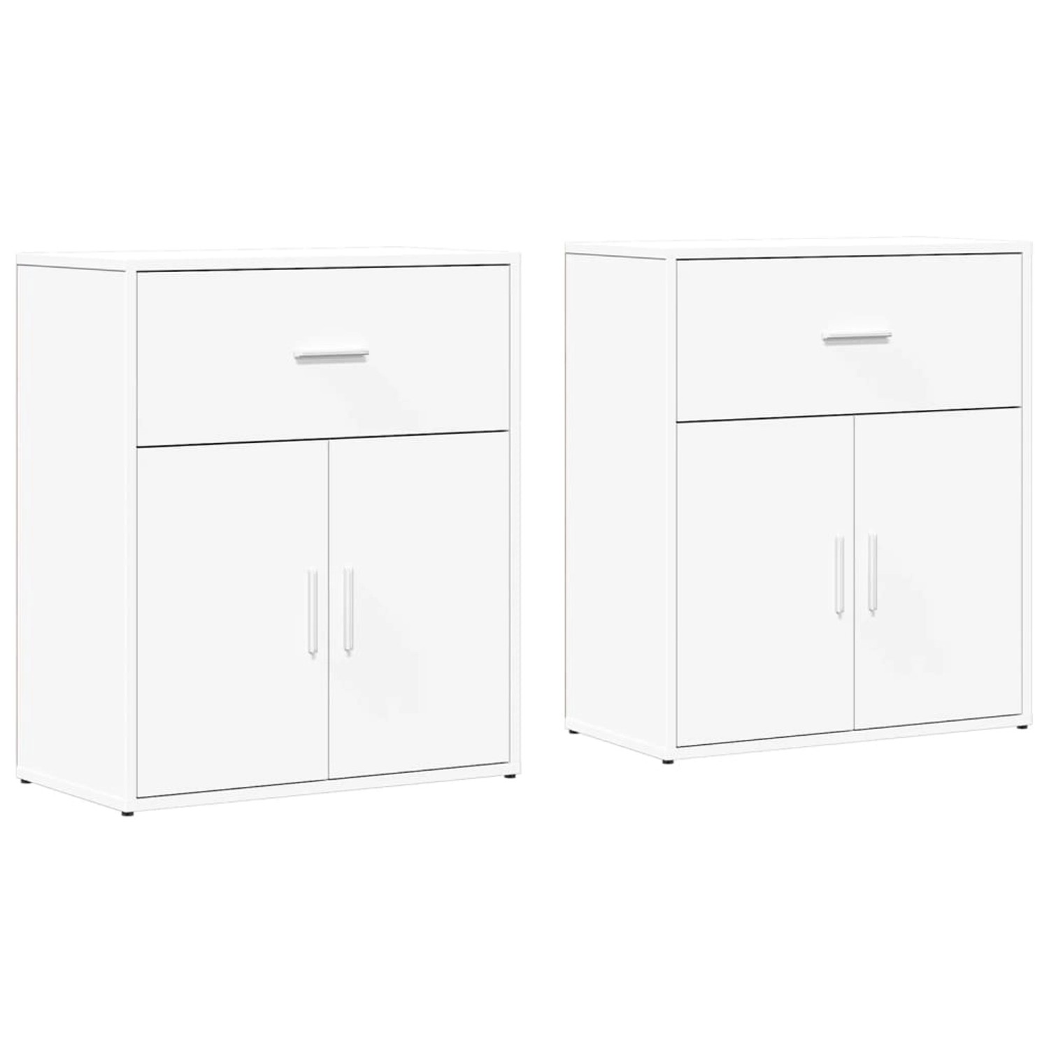 vidaXL Sideboards 2 Stk Weiß 60x31x70 cm Holzwerkstoff 3276546 günstig online kaufen