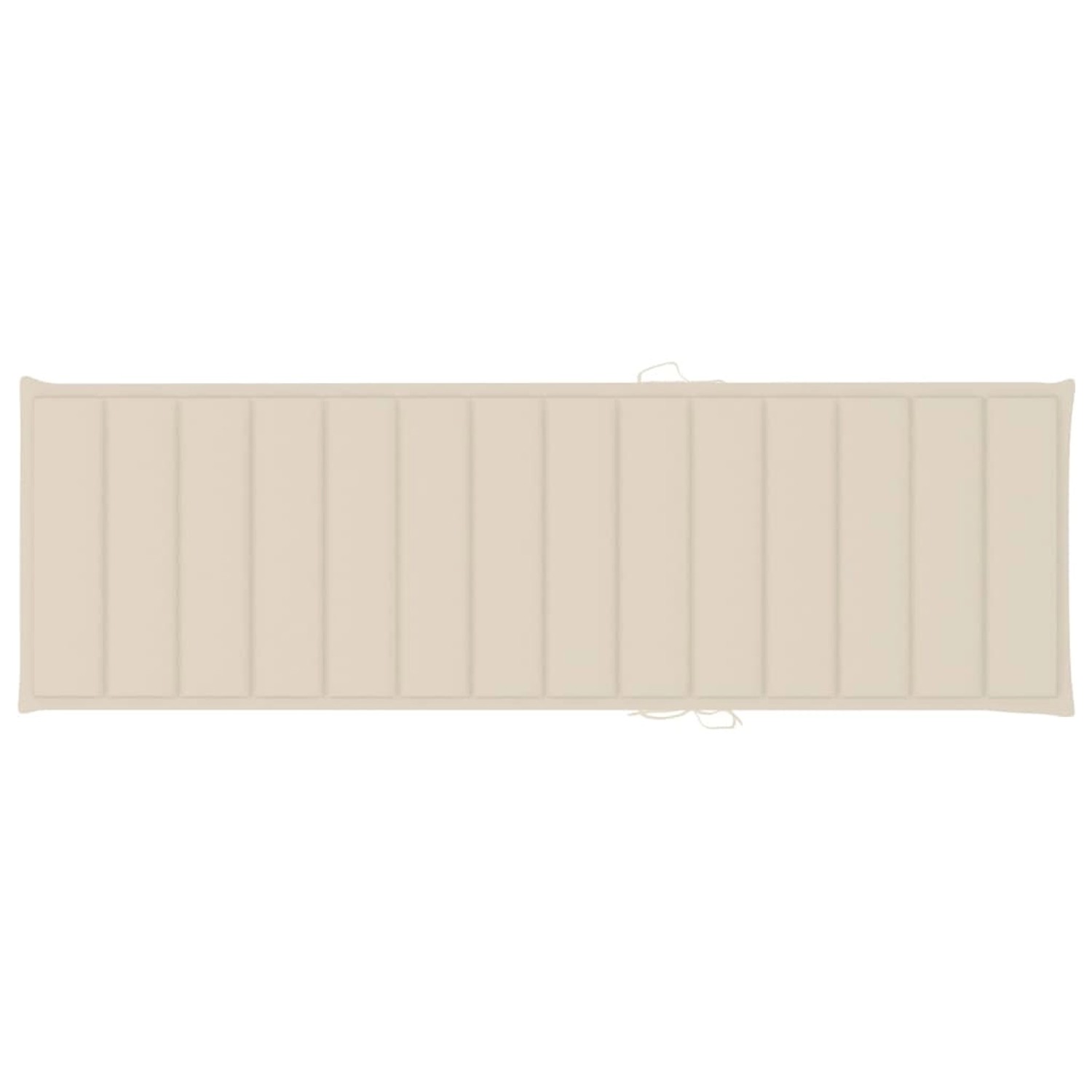 Auflage in Cremeweiß für vidaXL Garten-Sonnenliege aus imprägniertem Kiefernholz.