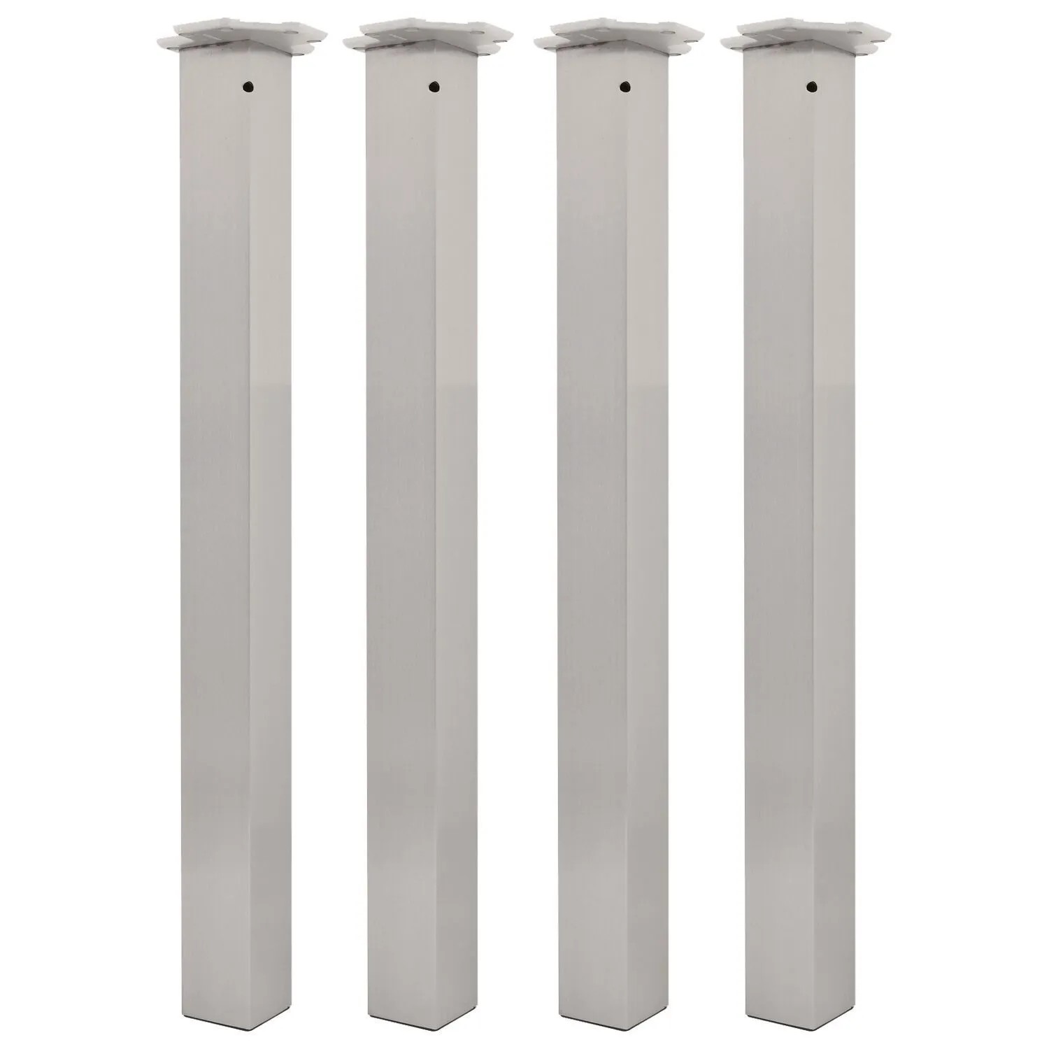 vasalat Set Camar Tischbeine Höhenverstellbar 60x60 mm Edelstahl 705-735 mm 4 Stück