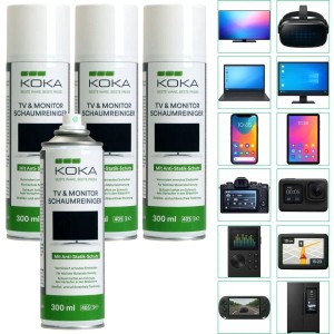 KOKA 4x TV & Monitor Schaumreiniger je 300ml