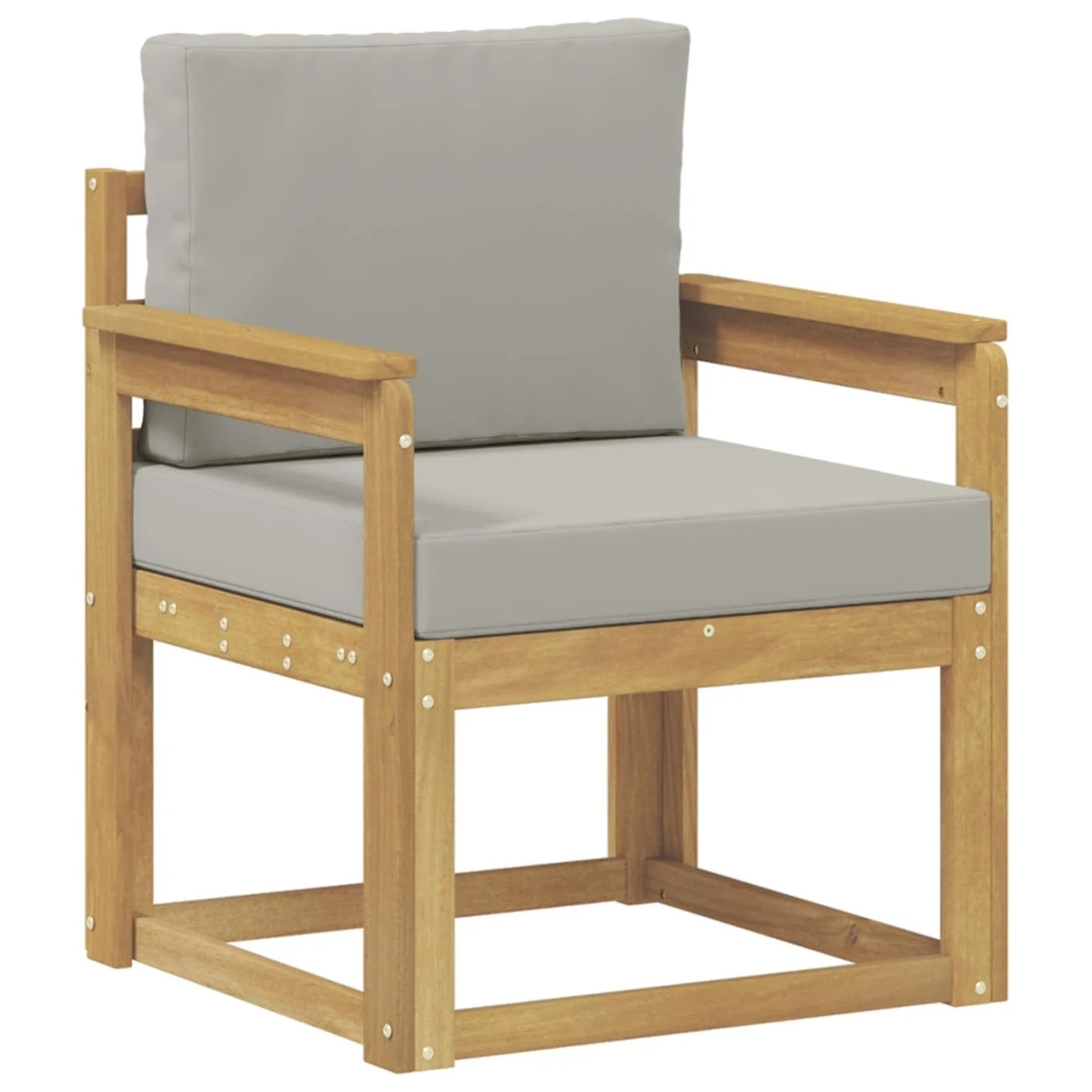 vidaXL 2 Stück Outdoor-Sofagarnitur Polyester Weiß und Hellgrau 3438965