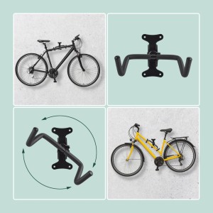 Relaxdays Fahrrad Wandhalterung Eisen Schwarz Klappbar 40 cm x 27,5 cm x 9 cm 1,1 kg