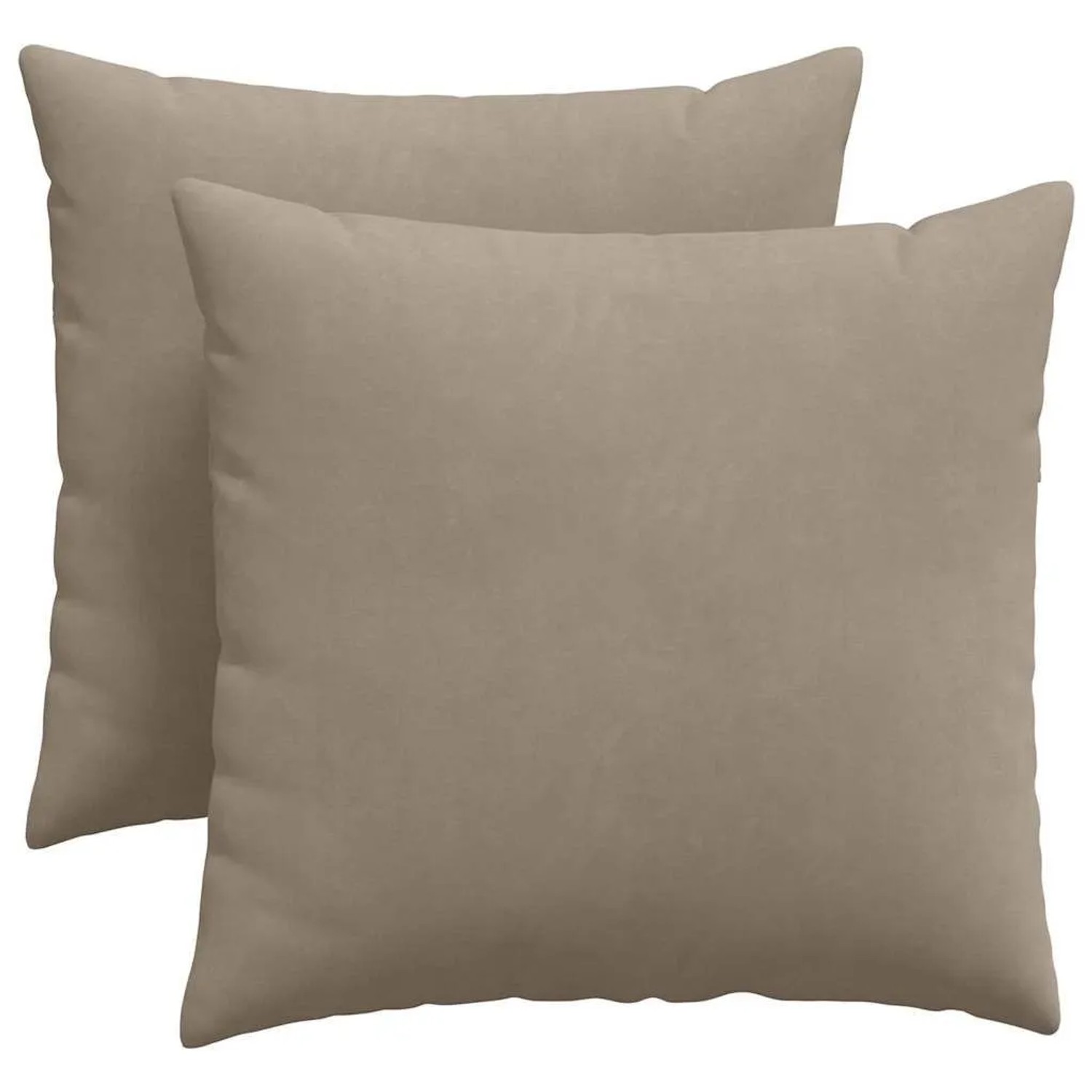 vidaXL Sofakissen 2 Stück Taupe 45 x 45 cm Stoff 42013940