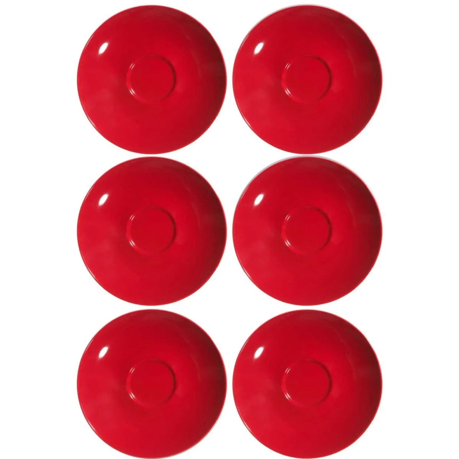 Ritzenhoff & Breker DOPPIO Kaffeeuntertassen 16 cm 6er Set Rot