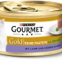 Gourmet Gold Katzen-Nassfutter Feine Pastete mit Lamm und grünen Bohnen, 85g Dose.