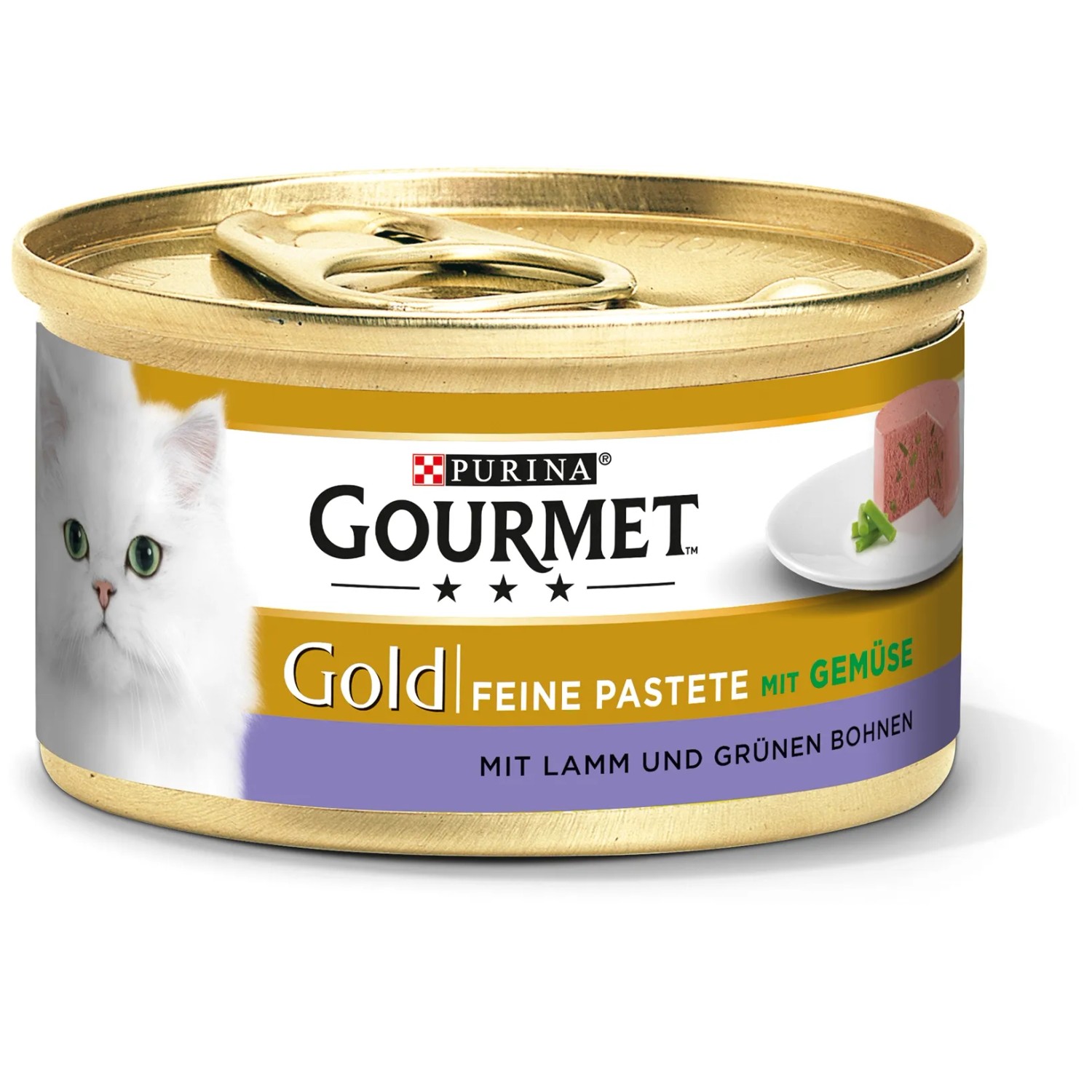 Gourmet Katzen-Nassfutter Gold Feine Pastete mit Lamm und 6 Grünen Bohnen 85 g