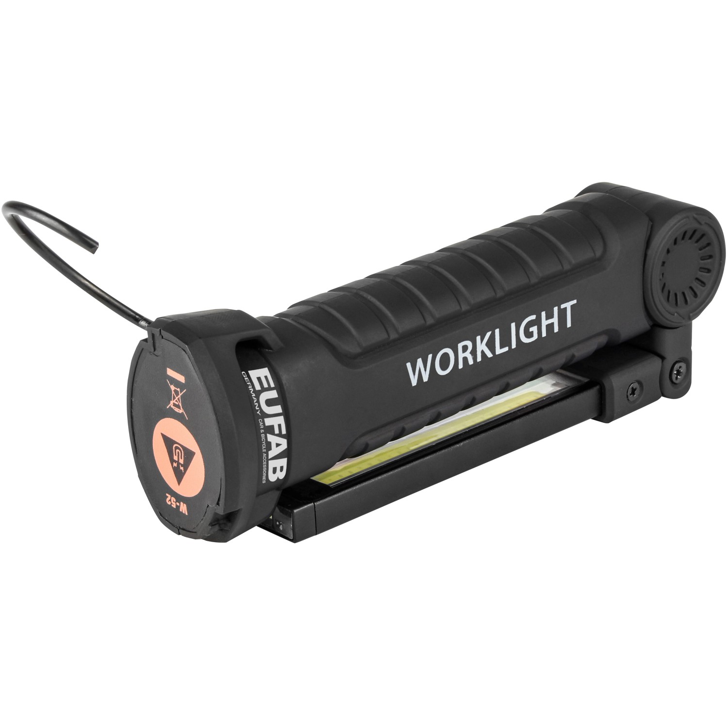 Eufab COB/LED Arbeitsleuchte, ausklappbar, mit Haken und Magnetfuß für Autoreparatur und Wartung.