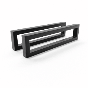 HEVVA Waschtischhalterung RHEIN 10 cm Hoch 40 cm Tief 2er Set Schwarz