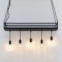 Lindby Kirista Pendelleuchte, 5-flammig, schwarz, im Retro Vintage Design für Wohnzimmer & Esszimmer.