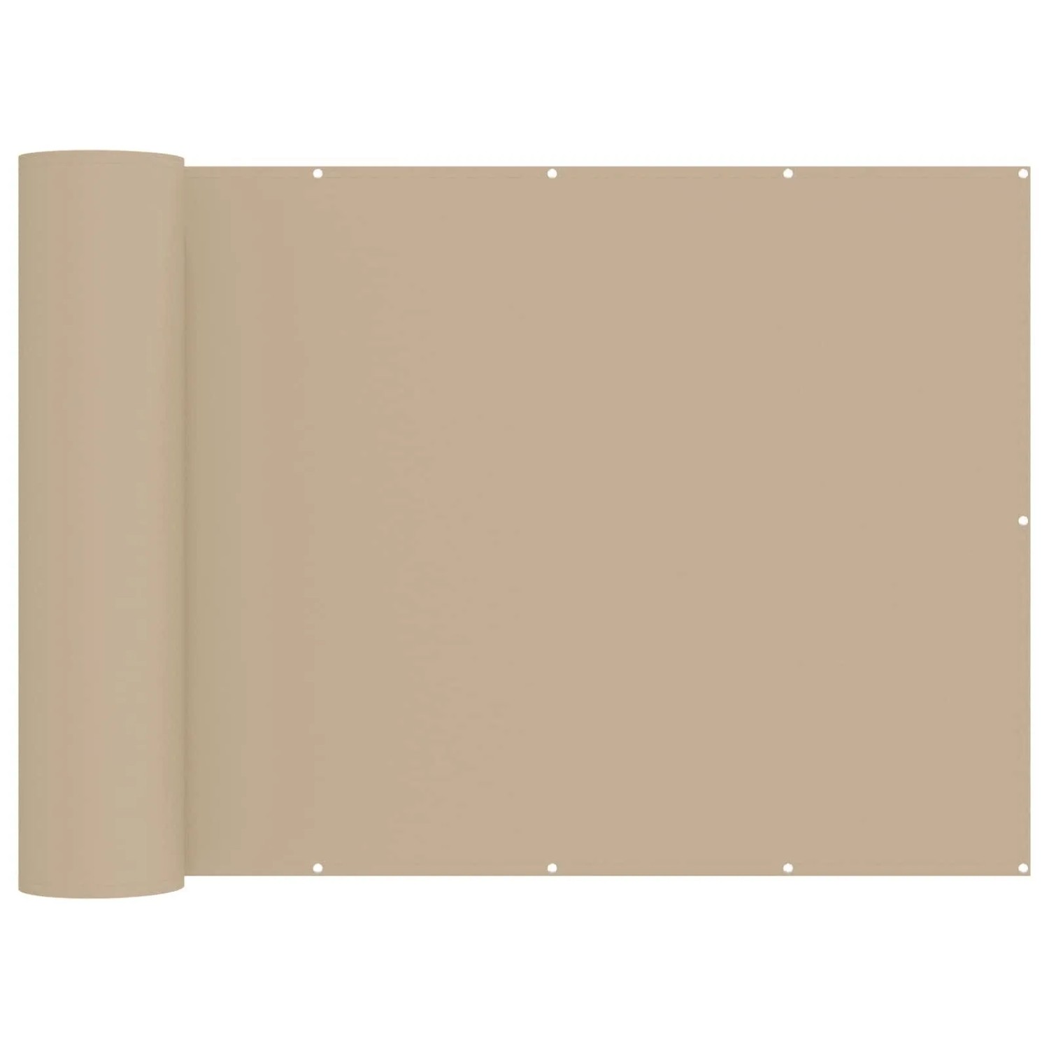 vidaXL Balkon Sichtschutz 180 x 200 cm Stoff mit PU-Beschichtung Beige 42036454