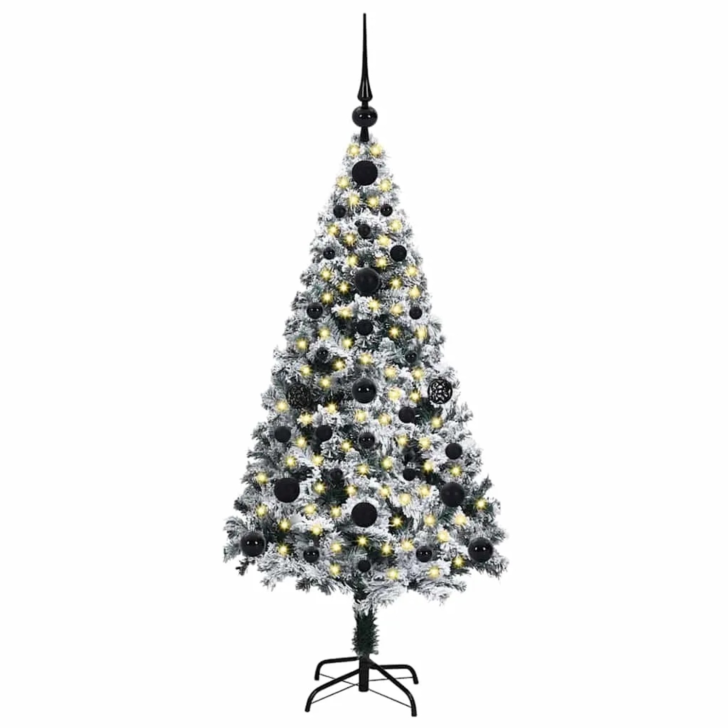 vidaXL Künstlicher Weihnachtsbaum mit 150 LEDs mit Ständer Grün 120 cm 3396941