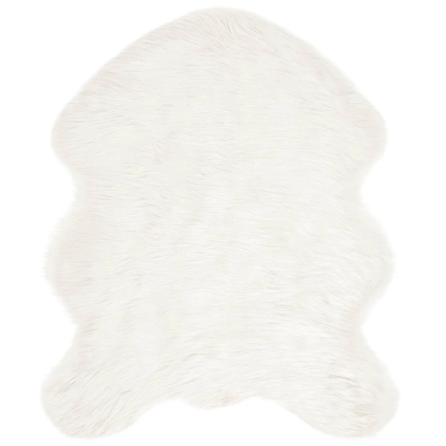 vidaXL Kunstschaffell Teppich Tafalla Weiß 50 x 80 cm Polyester 42021474 günstig online kaufen