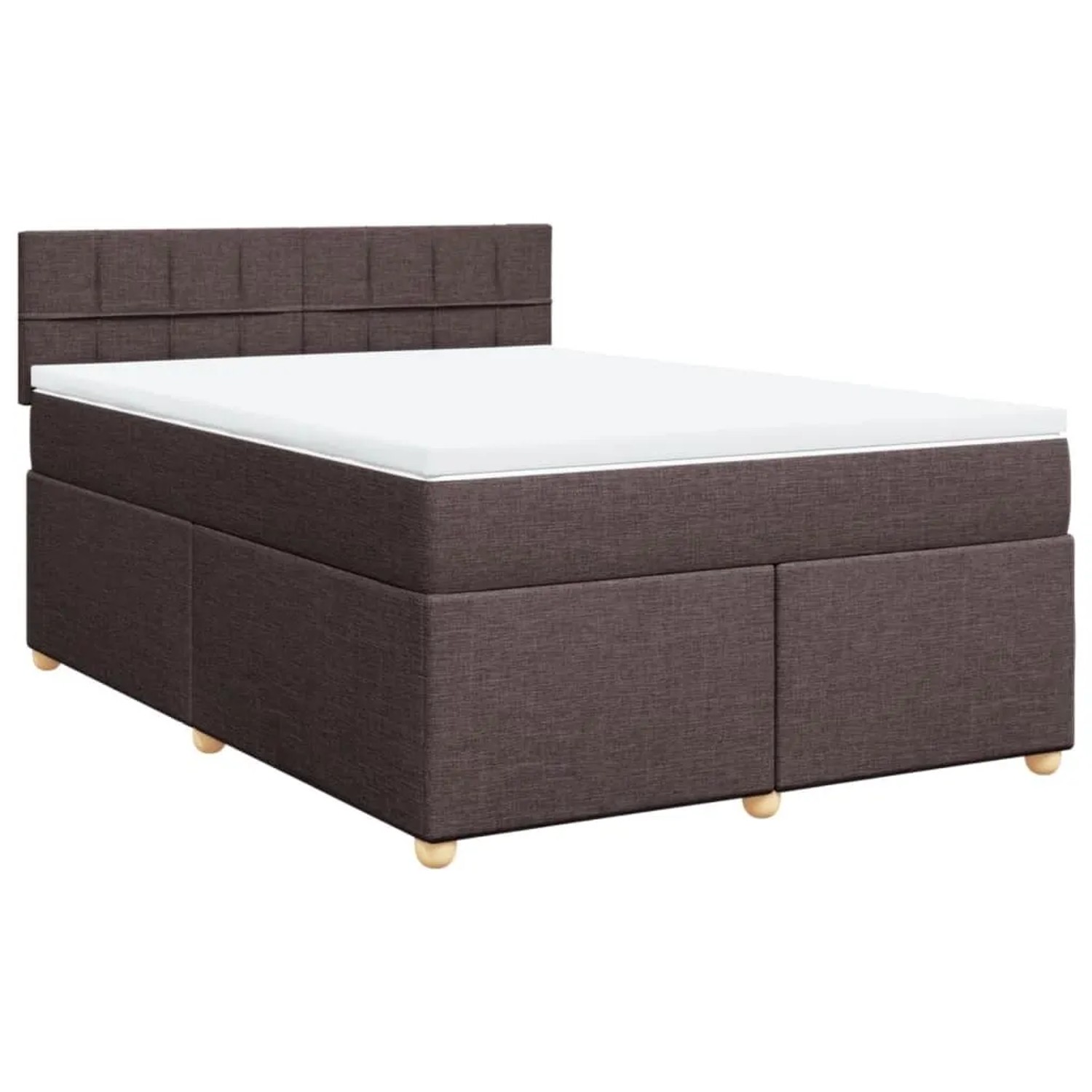 vidaXL Boxspringbett mit Matratze Dunkelbraun 160x200 cm Stoff 3289034 günstig online kaufen