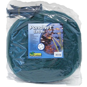 Ubbink Laubschutznetz 5x6 m, grünes Teichnetz zum Schutz vor Laub im Gartenteich.
