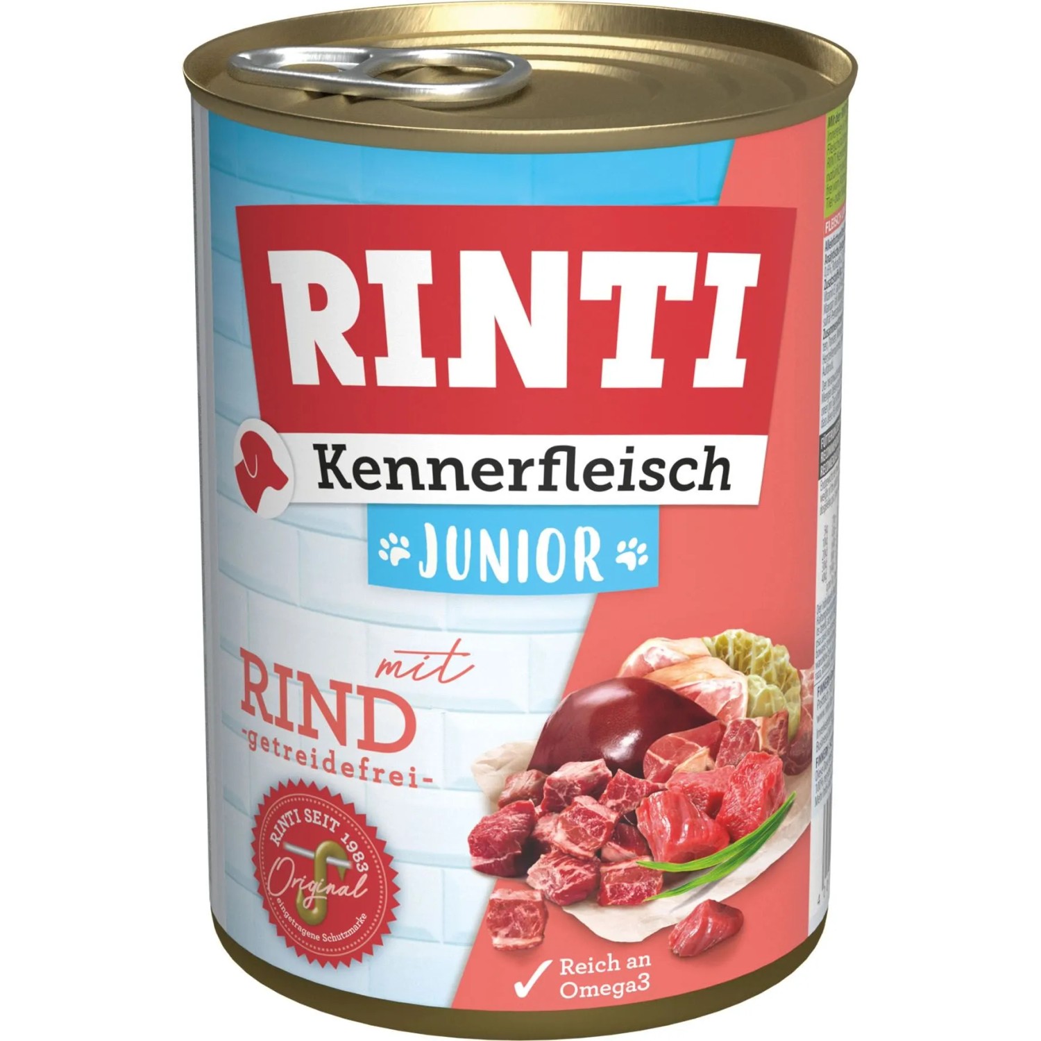 Rinti Hunde-Nassfutter Kennerfleisch Junior Rind 400 g