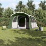 Großes grünes vidaXL Campingzelt aus Polyester auf Rasen. Ideal für Outdoor, Garten & Reisen.