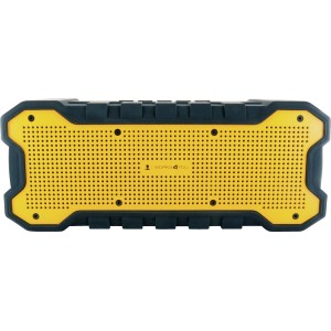 Gelb-schwarzer Schwaiger Bluetooth Lautsprecher mit robustem Gehäuse für Audio-Zubehör.