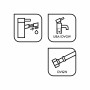 Icons zur baliv Küchenarmatur KI-1050: Wassersparen, Zertifizierung, flexibler Anschluss.