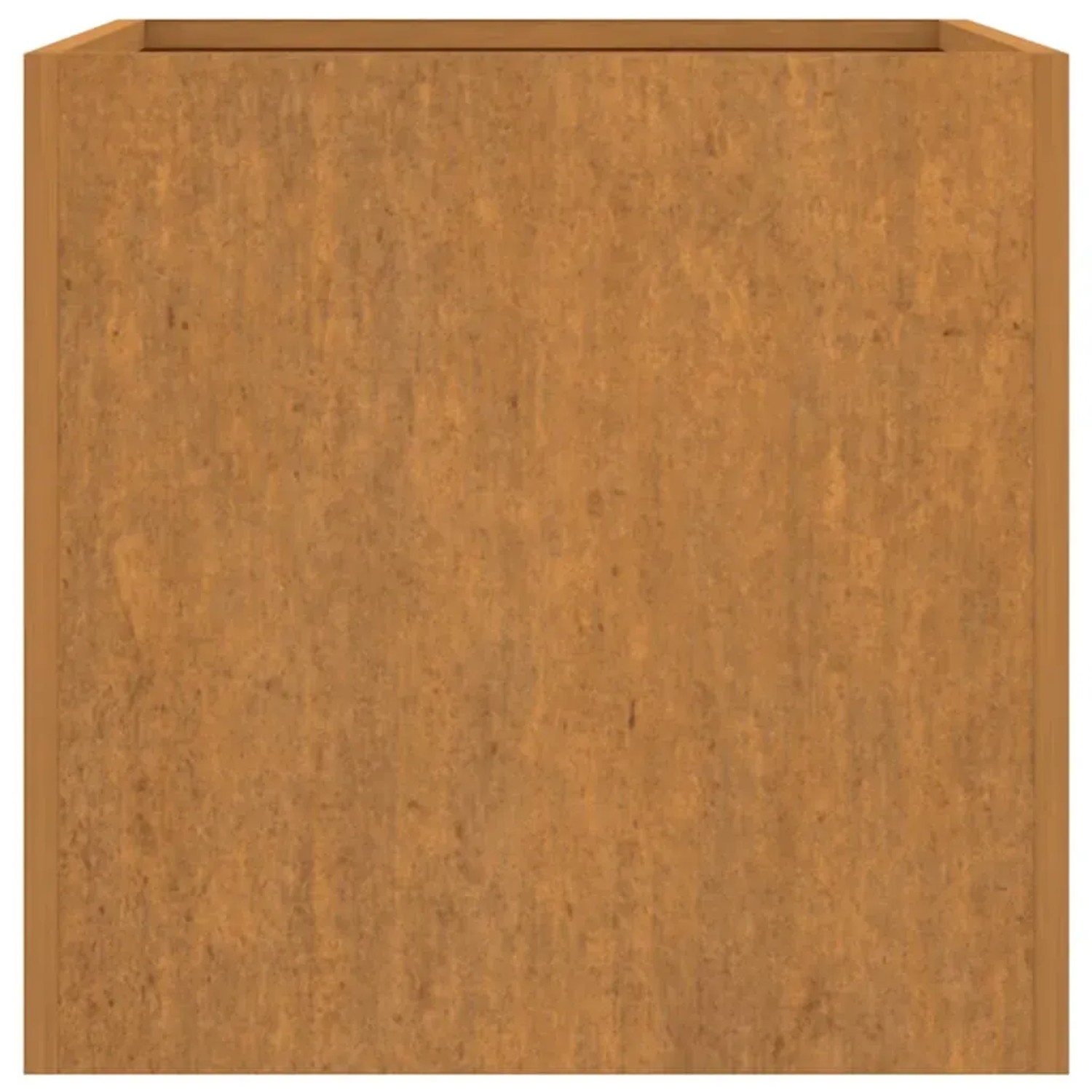 Rechteckiger Pflanzkübel aus Cortenstahl, rostfarben, 62x47x46 cm. Ideal für Garten, Balkon & Terrasse.