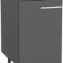 Optifit Unterschrank Ingvar420, 40 cm, Anthrazit Matt mit Schublade und Tür.