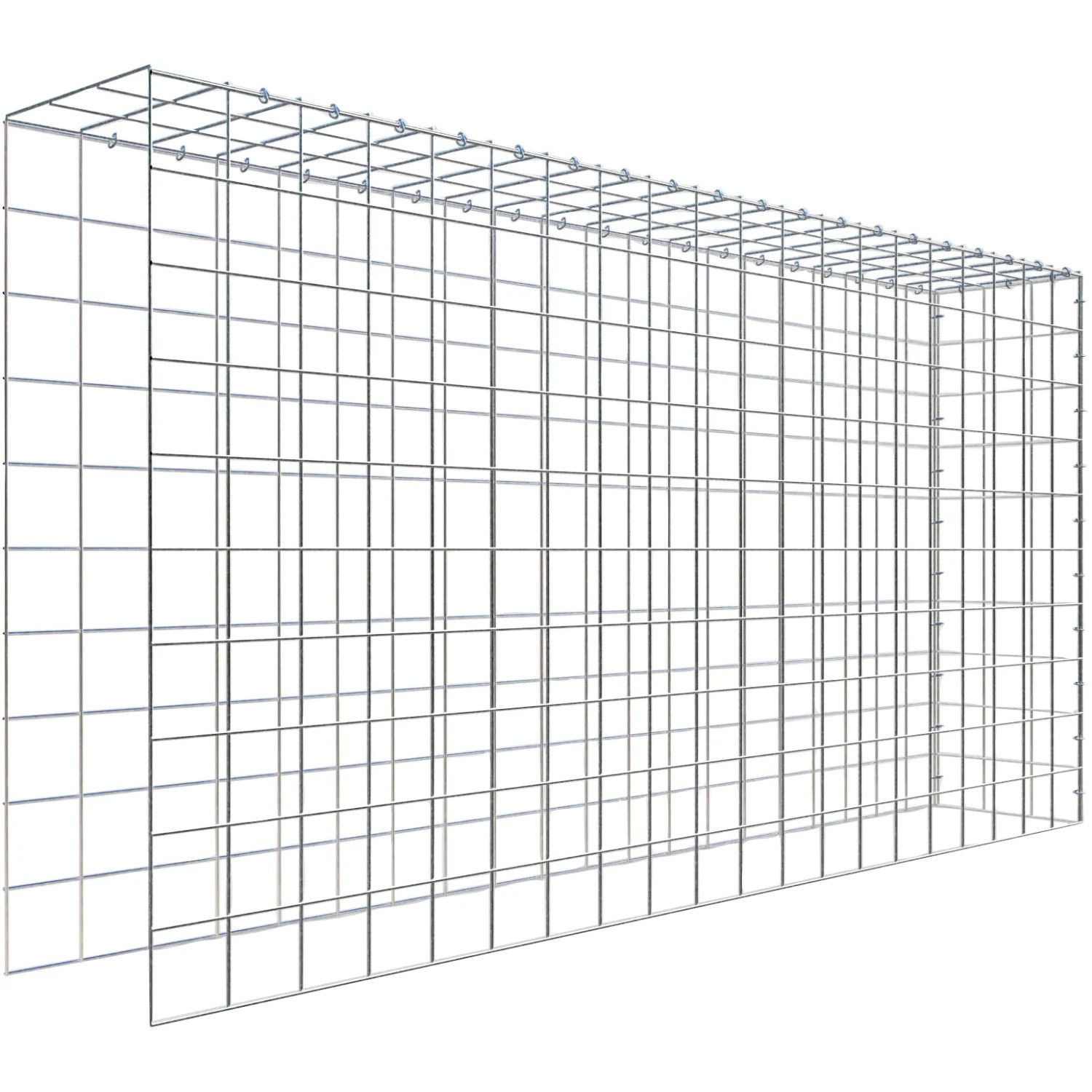 Gabiona C-Ring-Gabione-Anbaukorb Typ 4 100 x 200 x 30 cm Maschenw 10 x 10 cm